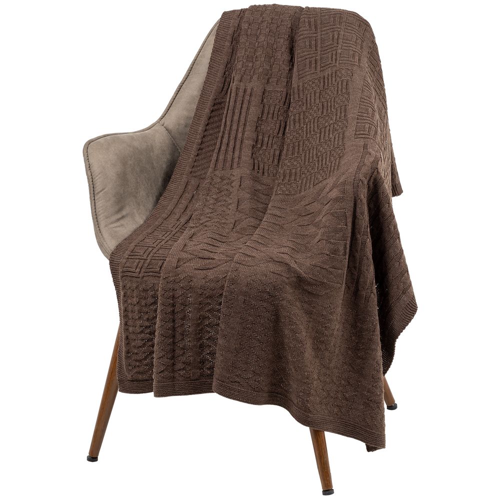 Плед Snippet, коричневый меланж — изображение 2