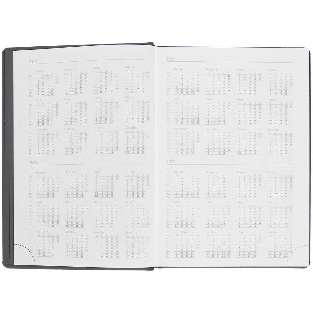 Ежедневник Mobile на заказ, недатированный, черно-синий — изображение 8