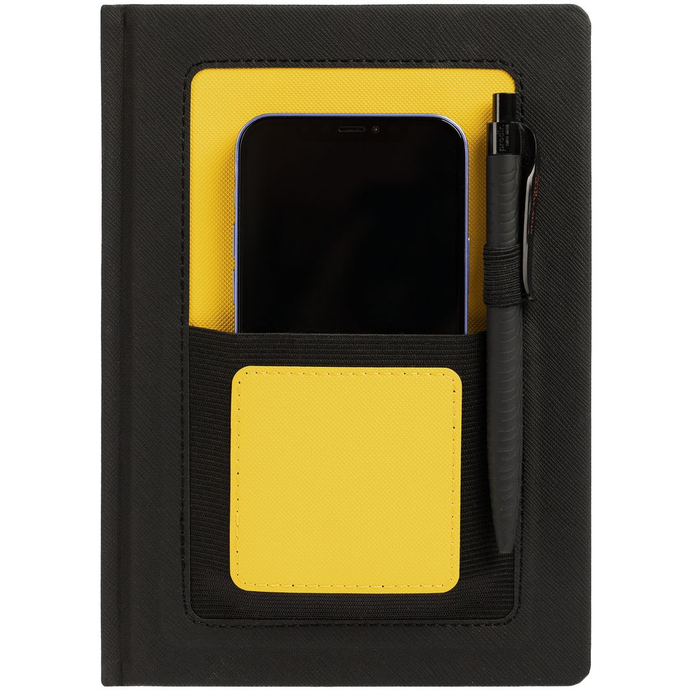 Ежедневник Mobile на заказ, недатированный, черно-желтый — изображение 5