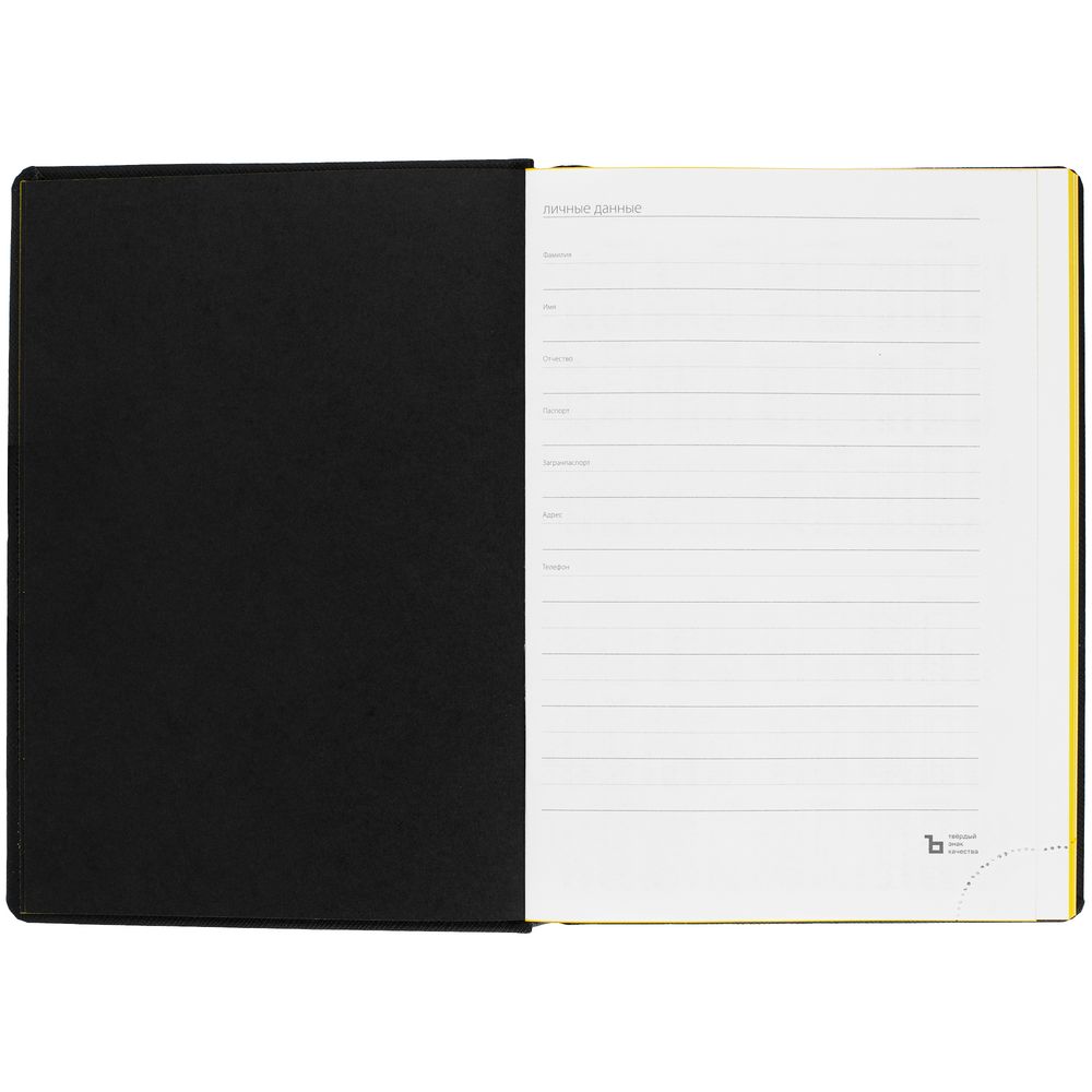 Ежедневник Mobile на заказ, недатированный, черно-желтый — изображение 7