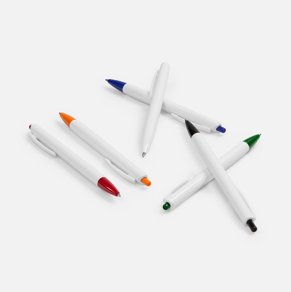 Ручка шариковая Tick, белая с синим — изображение 6