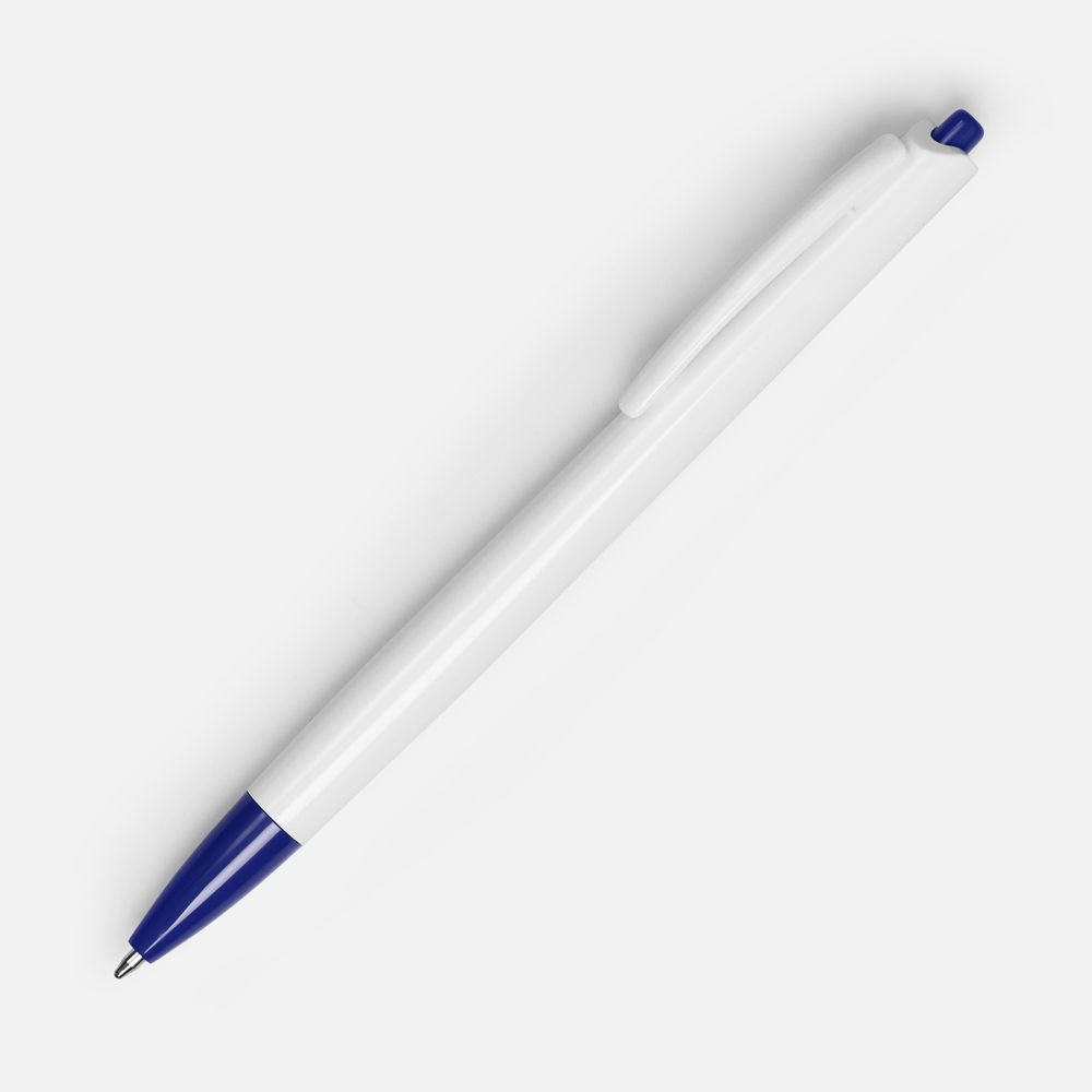 Ручка шариковая Tick, белая с синим — изображение 2