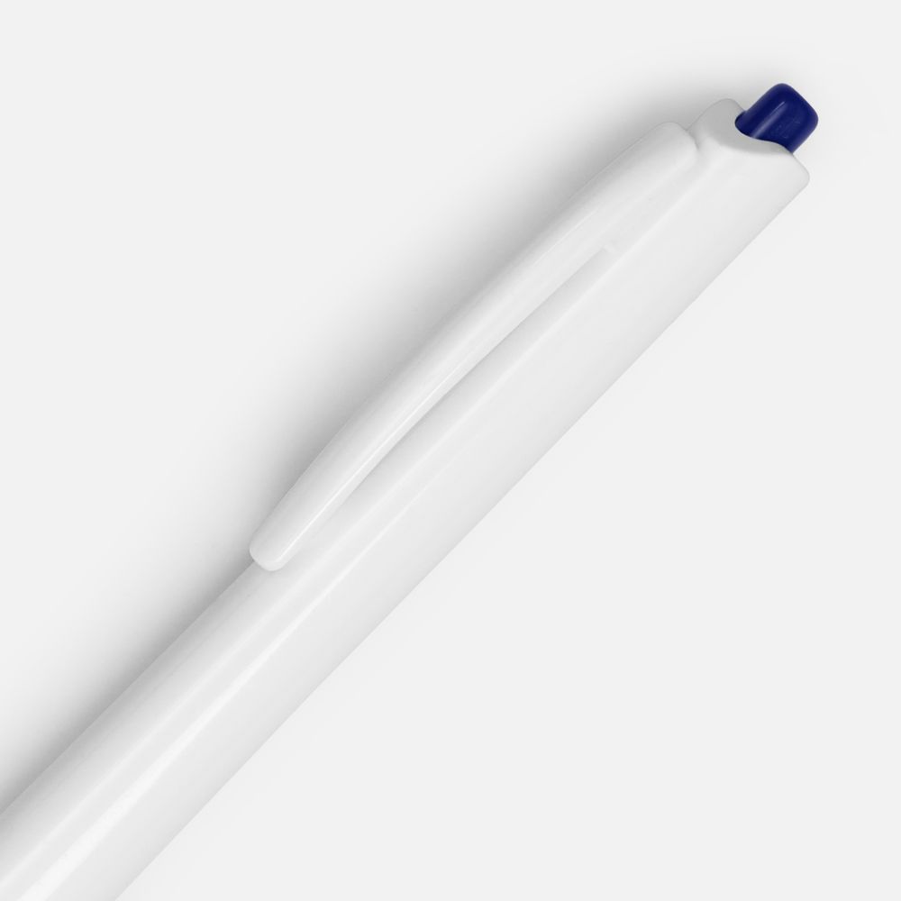 Ручка шариковая Tick, белая с синим — изображение 4