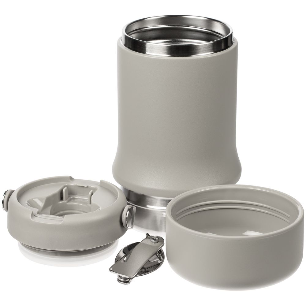 Термос для еды Tabenodo, серый — изображение 10