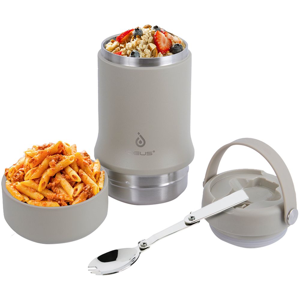 Термос для еды Tabenodo, серый — изображение 13