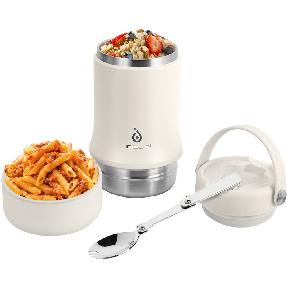 Термос для еды Tabenodo, белый (молочный) — изображение 13