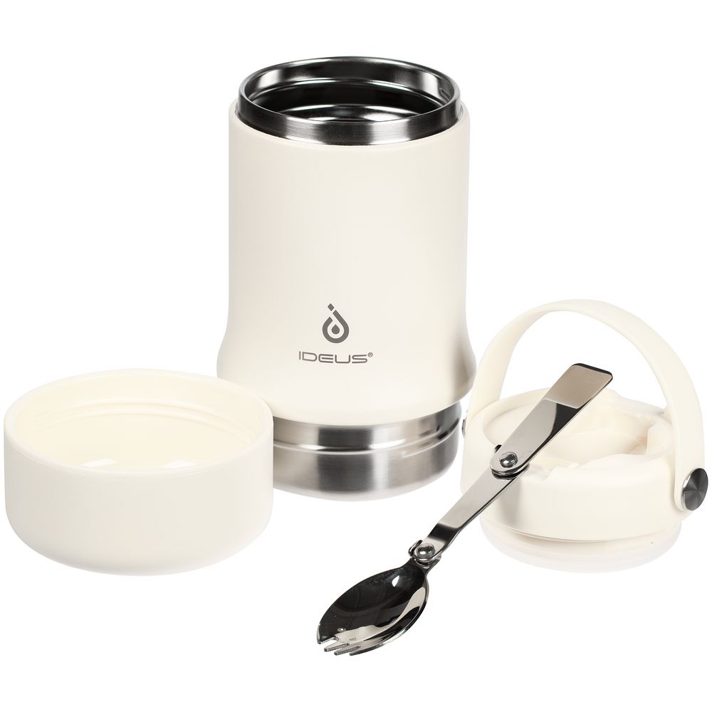 Термос для еды Tabenodo, белый (молочный) — изображение 11