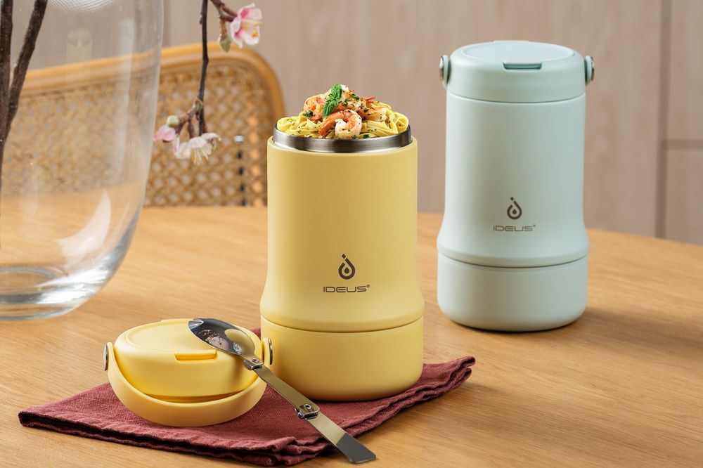 Термос для еды Tabenodo, желтый — изображение 13