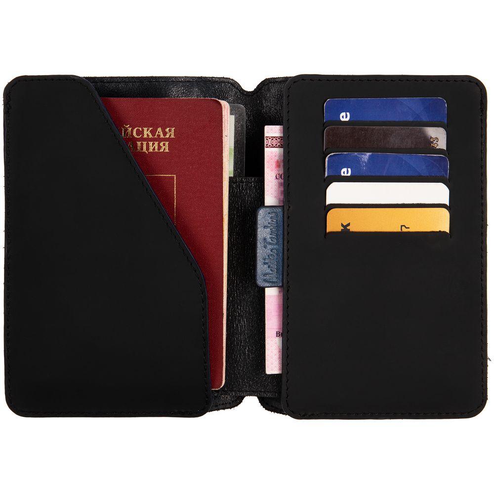 Автобумажник Arrival, черный с синим — изображение 7