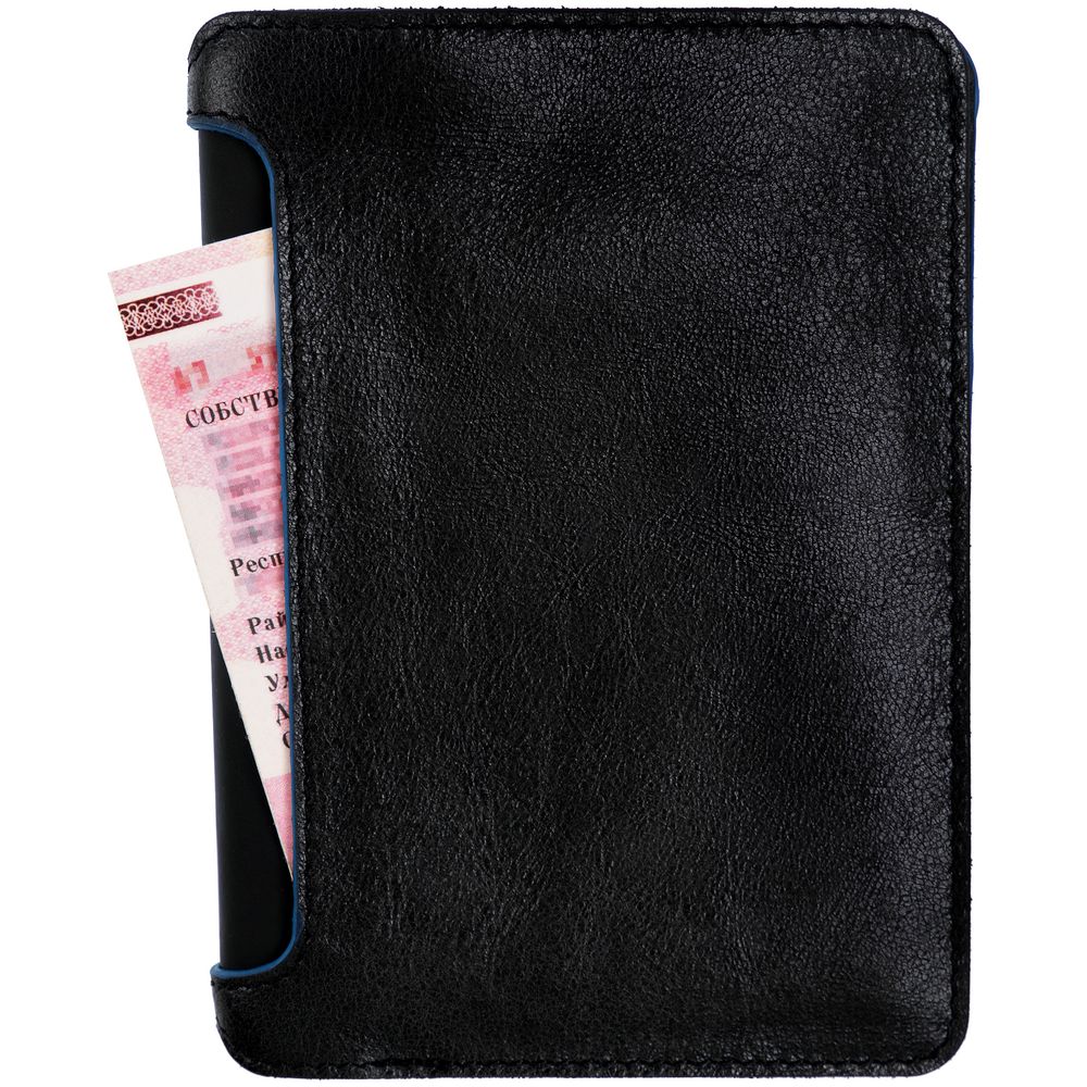 Автобумажник Arrival, черный с синим — изображение 8