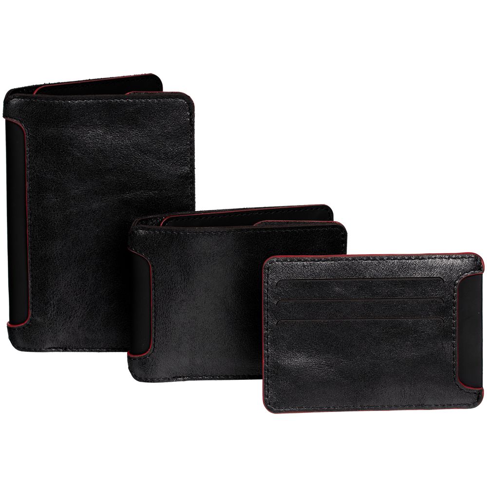 Портмоне Arrival, черное с красным — изображение 9