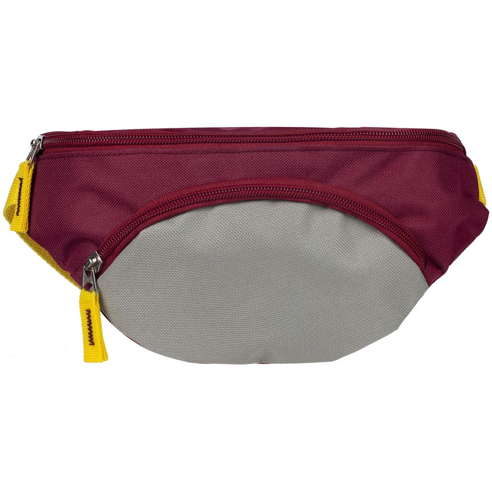 Поясная сумка детская Kiddo, бордовая с серым — изображение 2