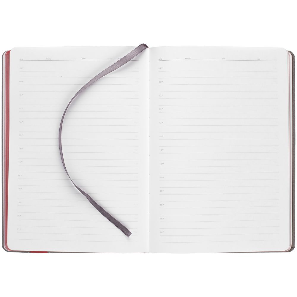 Ежедневник Rubikon на заказ, недатированный серо-красный — изображение 8