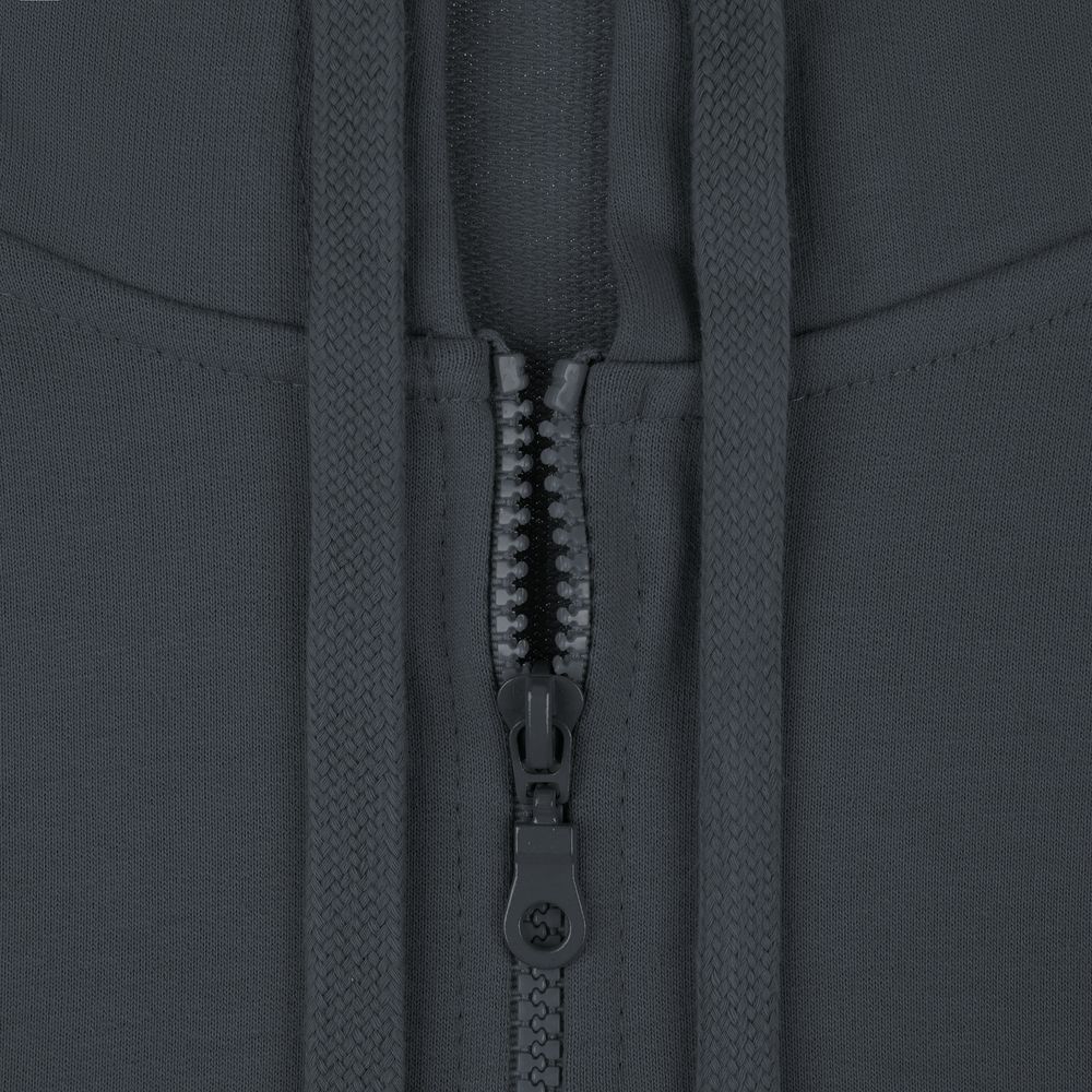 Толстовка на молнии с капюшоном Siverga 2.0, темно-серая (графит) — изображение 5