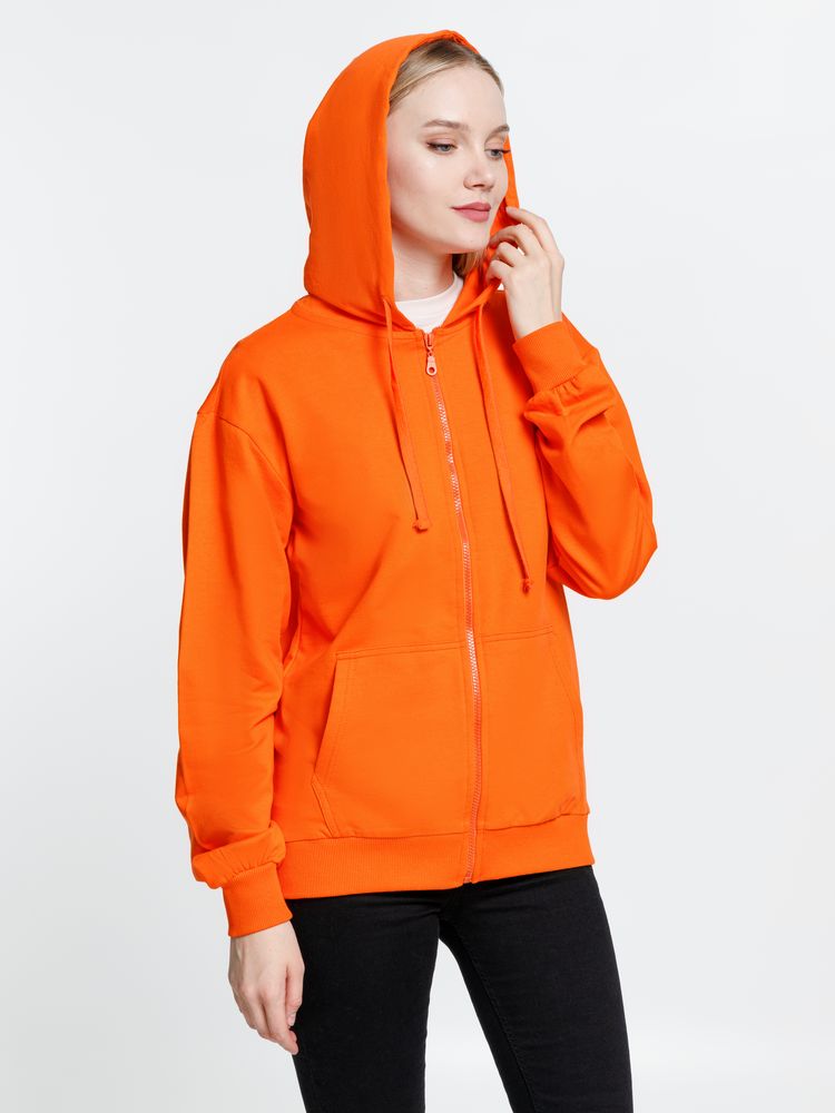 Толстовка на молнии с капюшоном Siverga 2.0, оранжевая — изображение 12