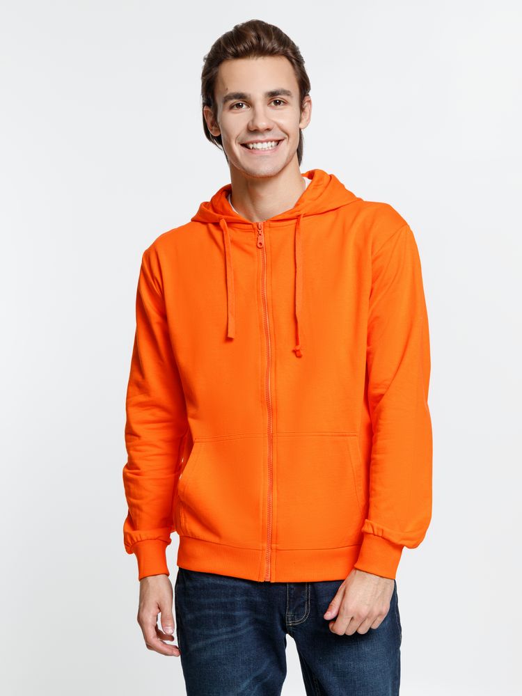 Толстовка на молнии с капюшоном Siverga 2.0, оранжевая — изображение 8