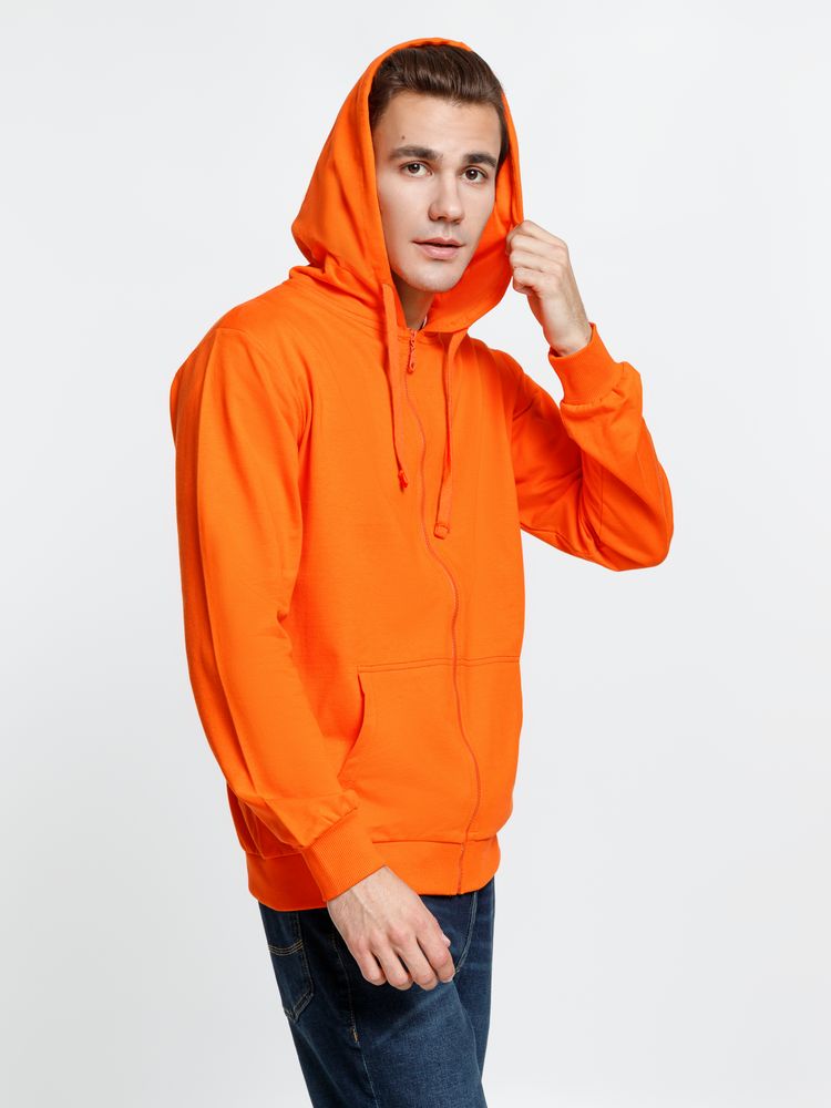 Толстовка на молнии с капюшоном Siverga 2.0, оранжевая — изображение 9