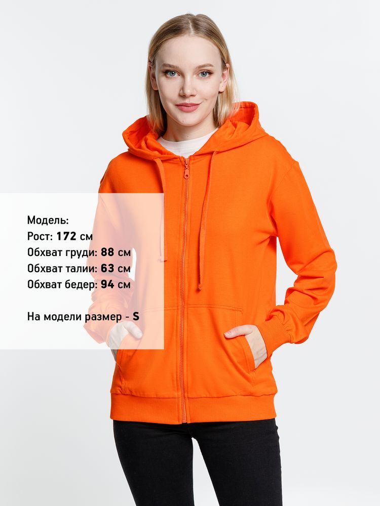 Толстовка на молнии с капюшоном Siverga 2.0, оранжевая — изображение 11