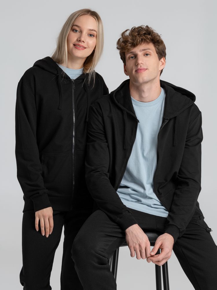 Толстовка на молнии с капюшоном Siverga 2.0, черная — изображение 13