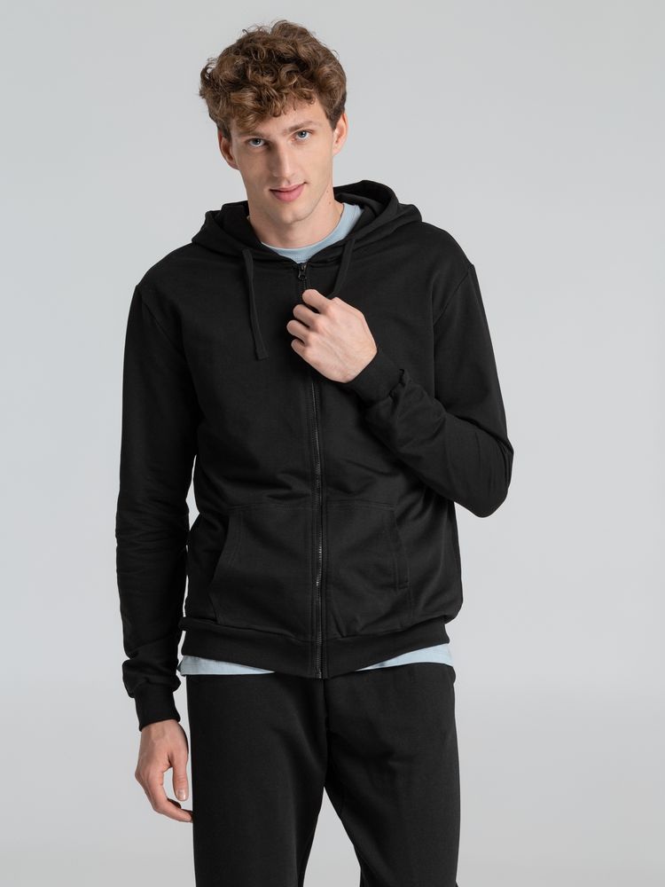 Толстовка на молнии с капюшоном Siverga 2.0, черная — изображение 7