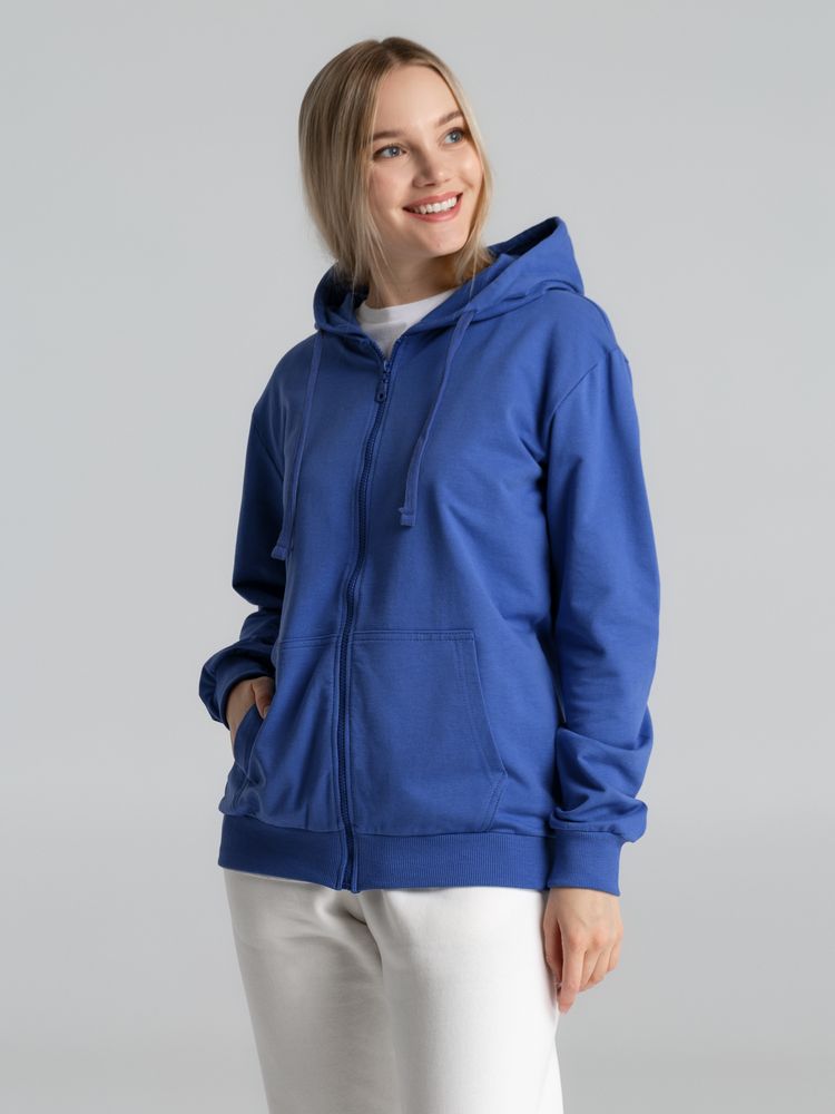 Толстовка на молнии с капюшоном Siverga 2.0, ярко-синяя — изображение 11