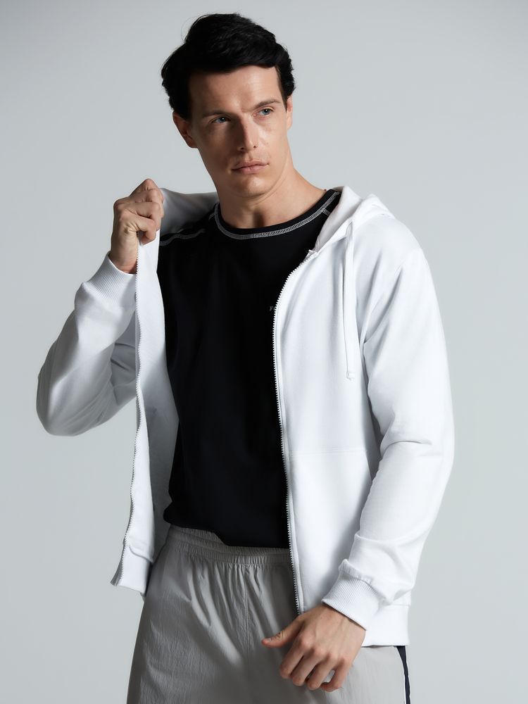 Толстовка на молнии с капюшоном Siverga 2.0, белая — изображение 8