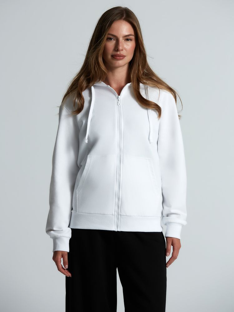 Толстовка на молнии с капюшоном Siverga 2.0, белая — изображение 15