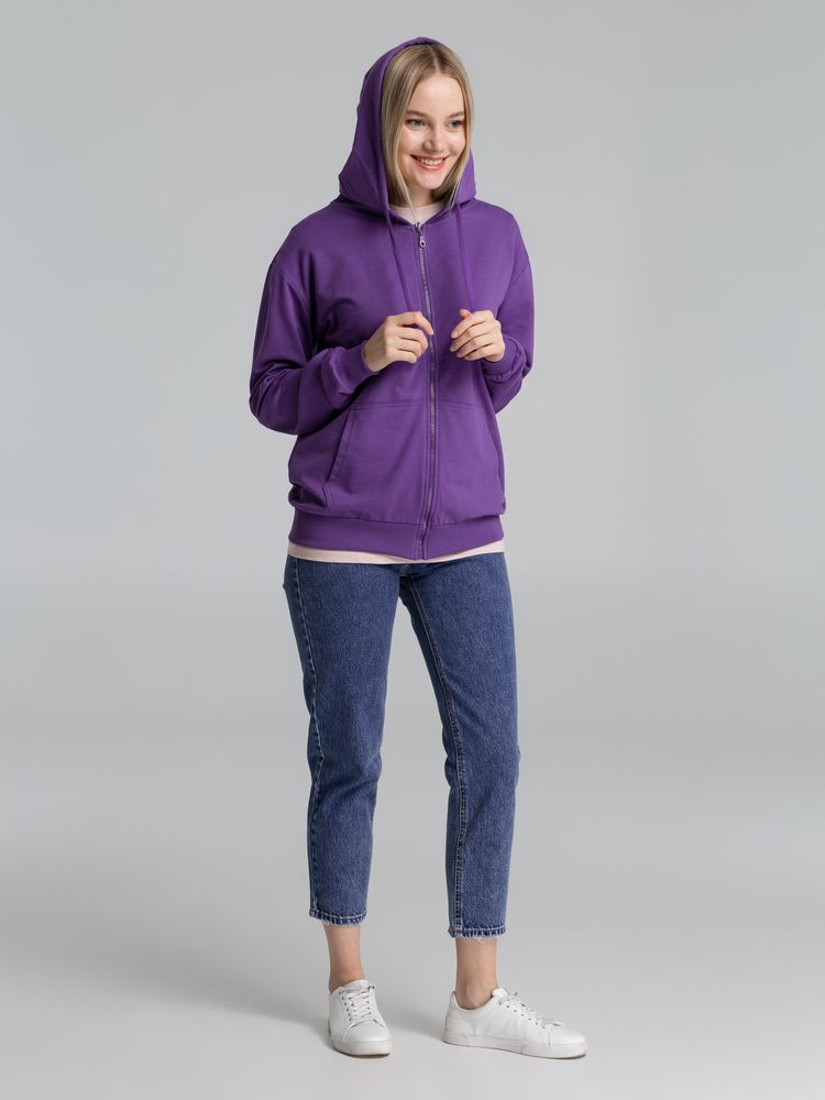 Толстовка на молнии с капюшоном Siverga 2.0, фиолетовая — изображение 12