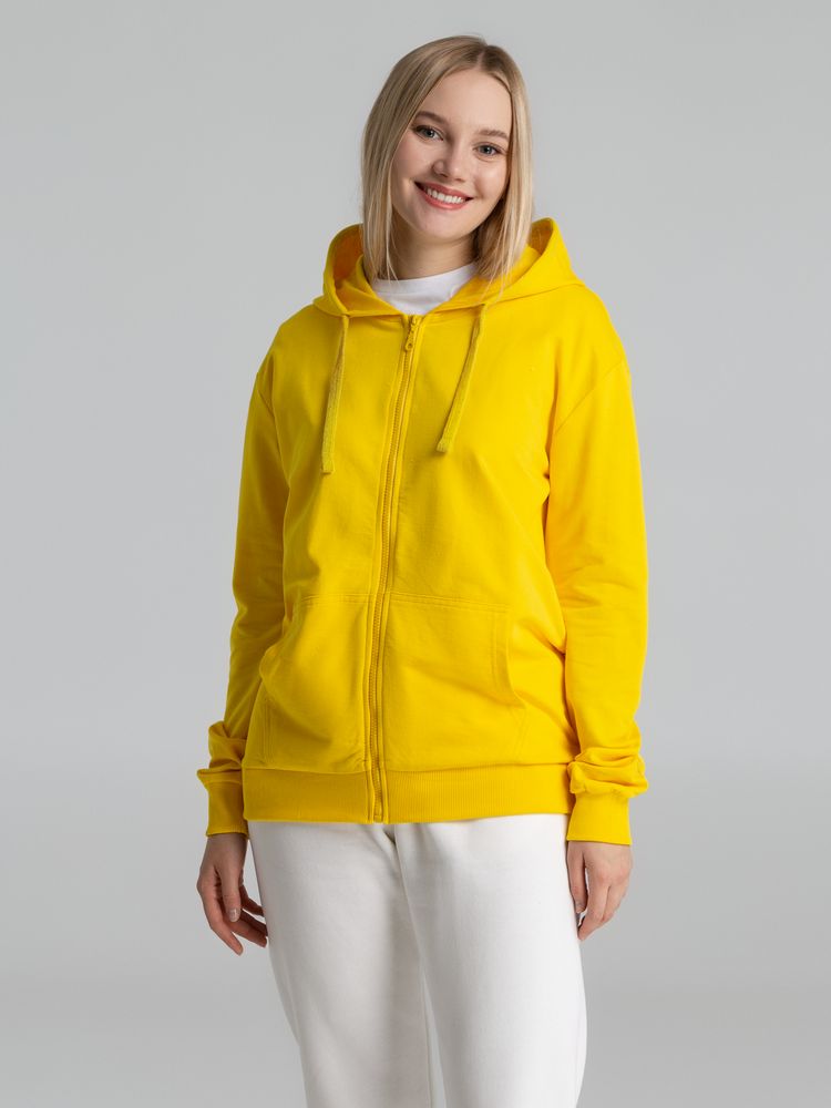 Толстовка на молнии с капюшоном Siverga 2.0, желтая — изображение 10