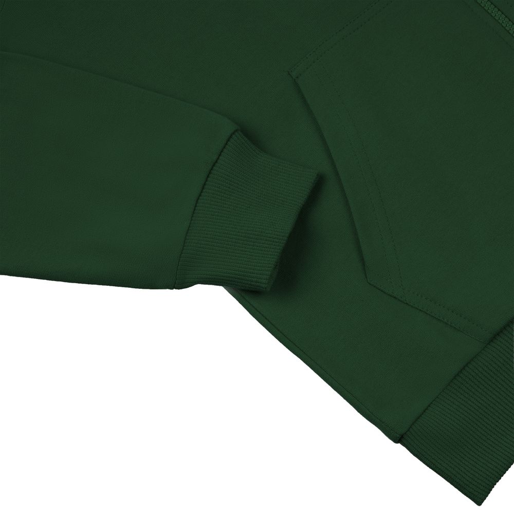 Толстовка на молнии с капюшоном Siverga 2.0, темно-зеленая — изображение 4