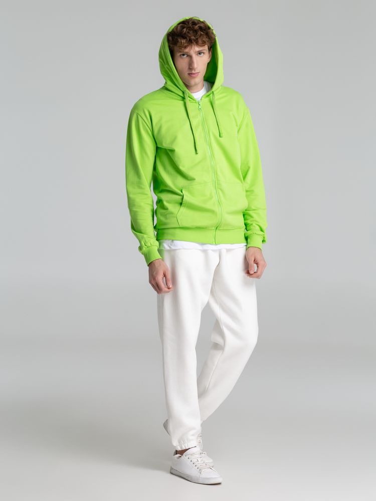 Толстовка на молнии с капюшоном Siverga 2.0, зеленое яблоко — изображение 9