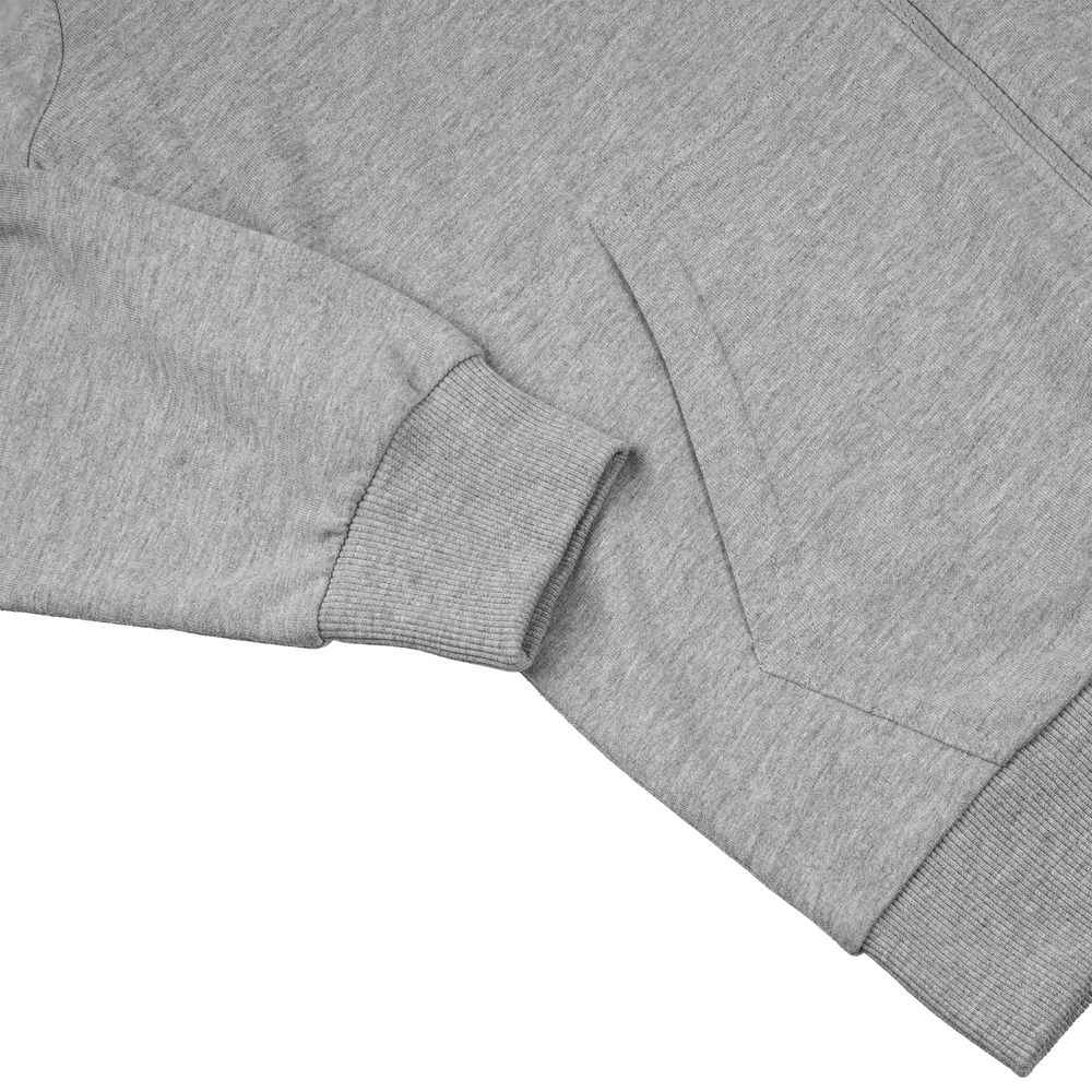 Толстовка на молнии с капюшоном Siverga Heavy 2.0, серый меланж — изображение 4