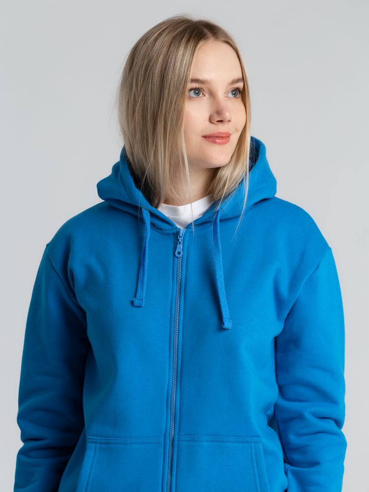 Толстовка на молнии с капюшоном Siverga Heavy 2.0, бирюзовая — изображение 12