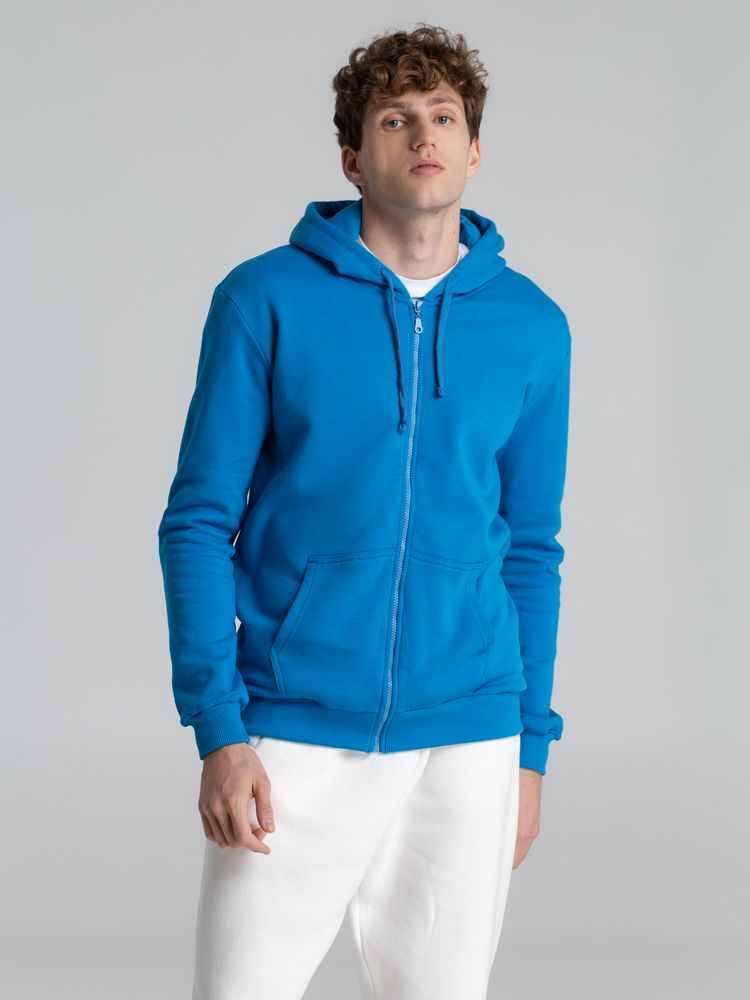 Толстовка на молнии с капюшоном Siverga Heavy 2.0, бирюзовая — изображение 7