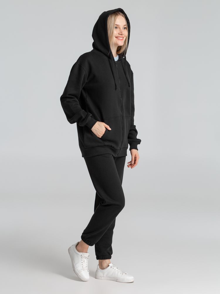 Толстовка на молнии с капюшоном Siverga Heavy 2.0, черная — изображение 13