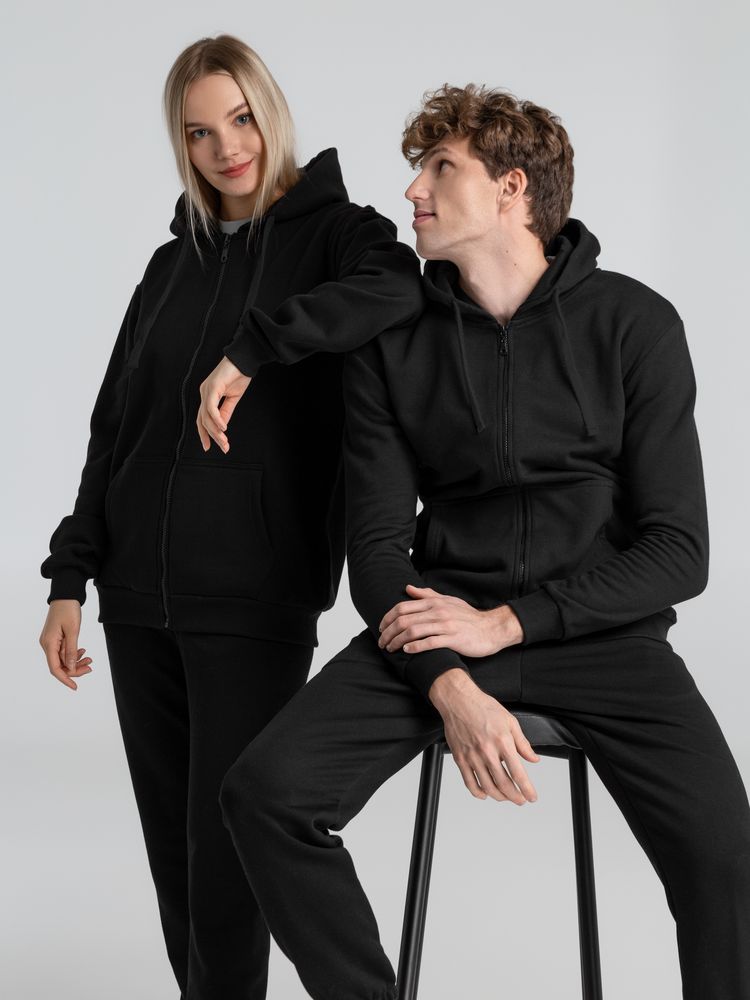 Толстовка на молнии с капюшоном Siverga Heavy 2.0, черная — изображение 14