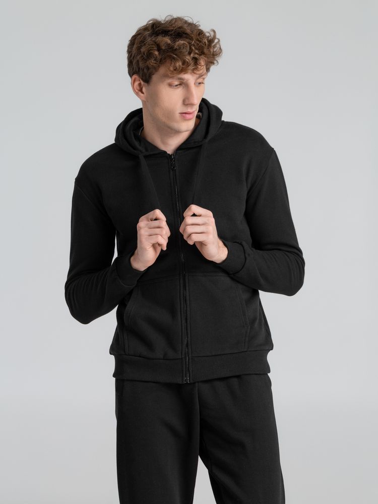 Толстовка на молнии с капюшоном Siverga Heavy 2.0, черная — изображение 7