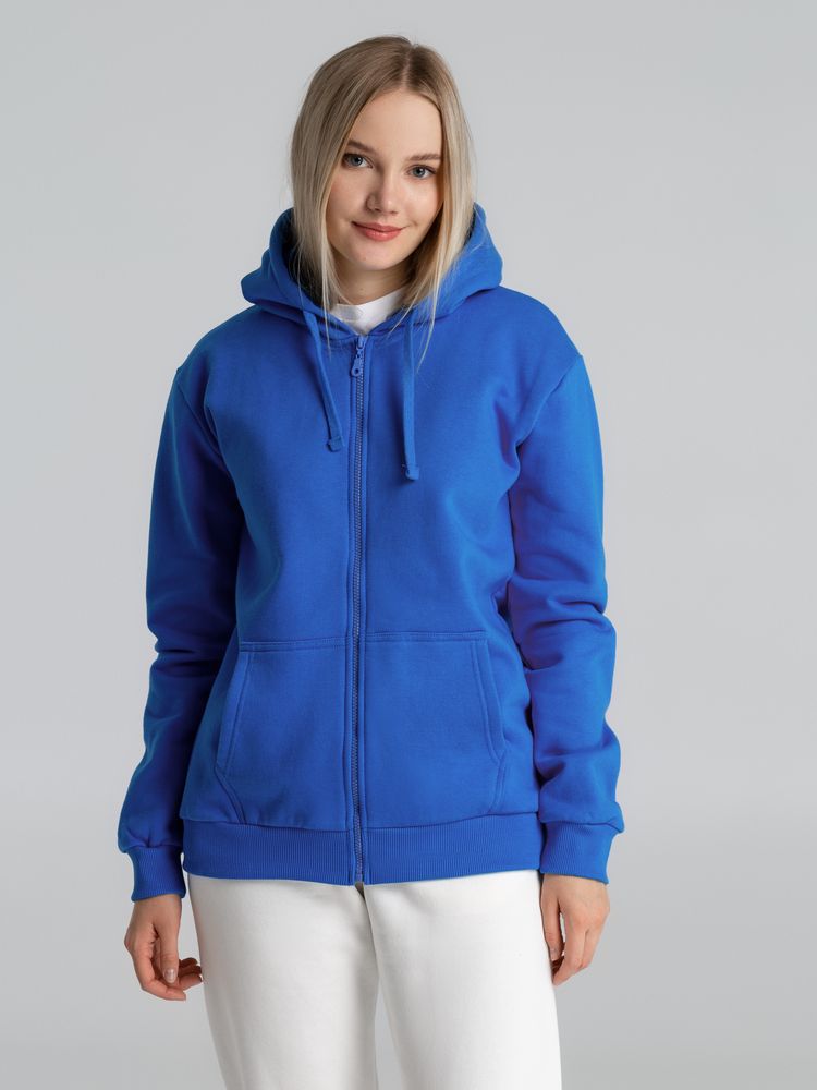 Толстовка на молнии с капюшоном Siverga Heavy 2.0, ярко-синяя — изображение 7