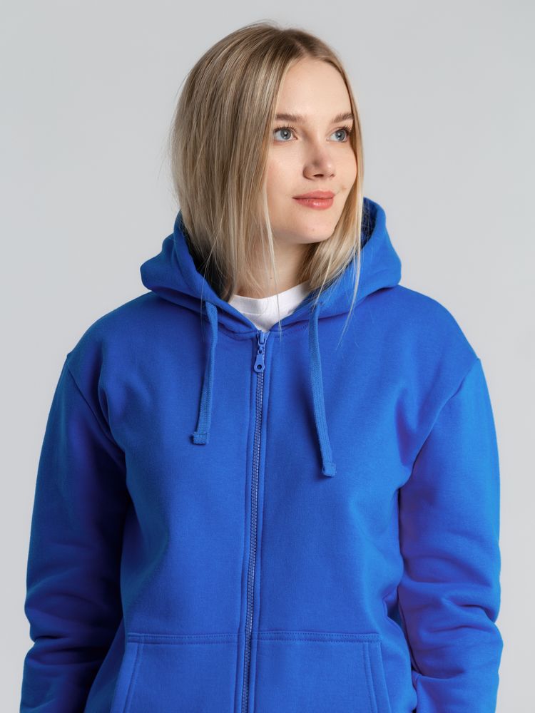 Толстовка на молнии с капюшоном Siverga Heavy 2.0, ярко-синяя — изображение 8