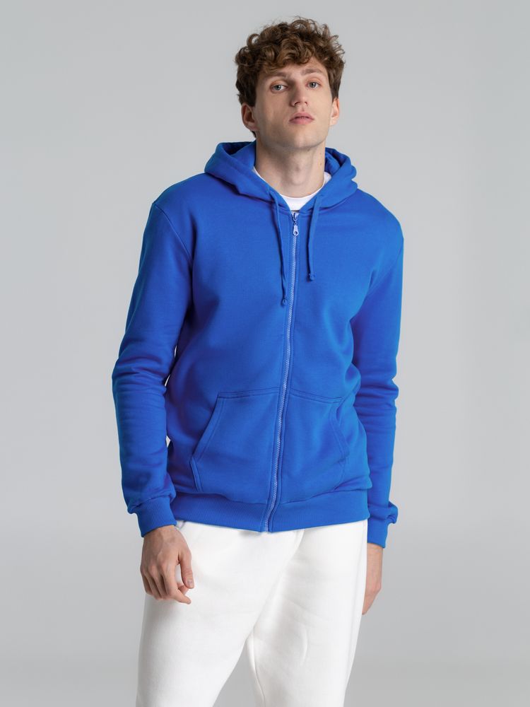 Толстовка на молнии с капюшоном Siverga Heavy 2.0, ярко-синяя — изображение 10