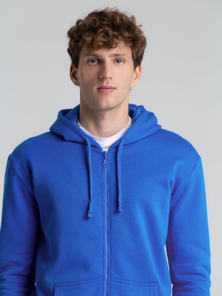 Толстовка на молнии с капюшоном Siverga Heavy 2.0, ярко-синяя — изображение 12