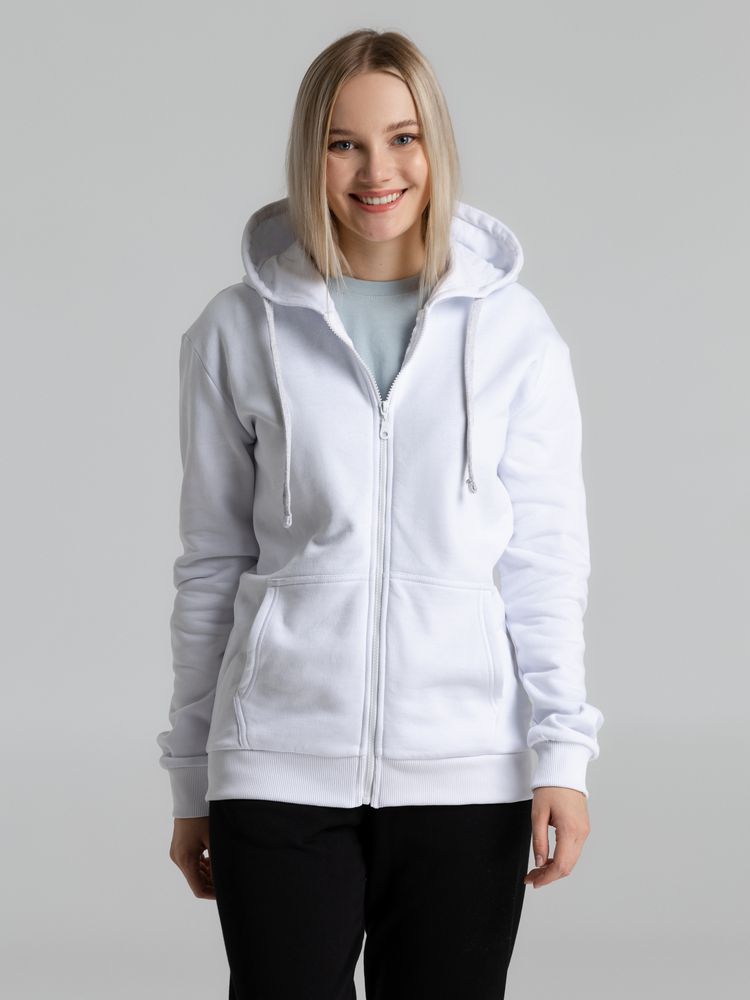 Толстовка на молнии с капюшоном Siverga Heavy 2.0, белая — изображение 11