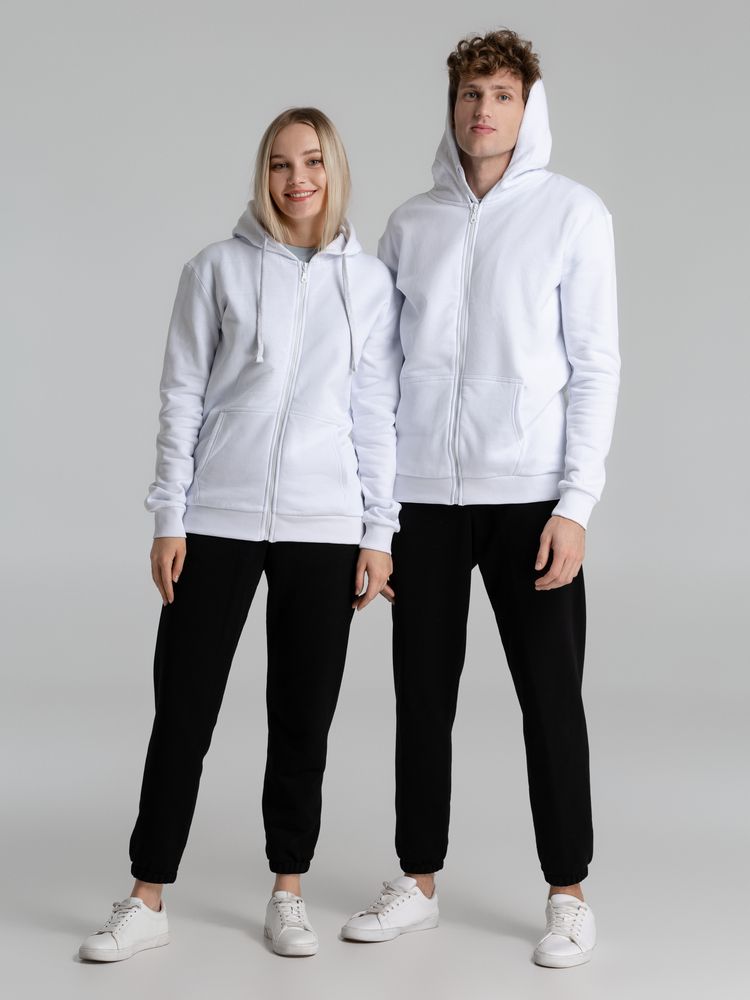 Толстовка на молнии с капюшоном Siverga Heavy 2.0, белая — изображение 15
