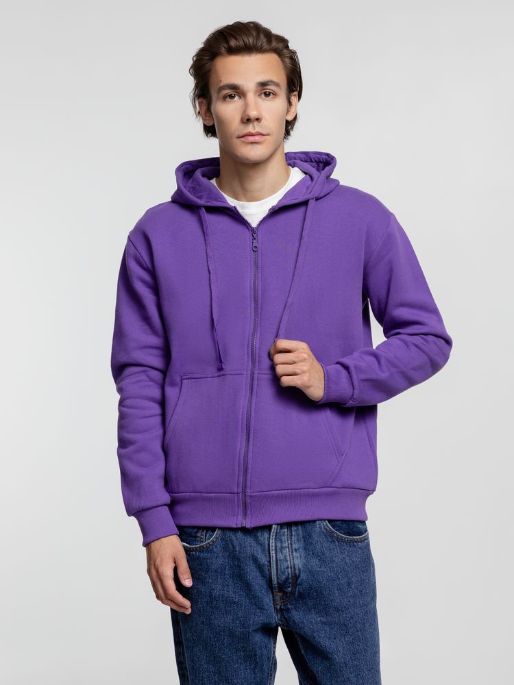 Толстовка на молнии с капюшоном Siverga Heavy 2.0, фиолетовая — изображение 13