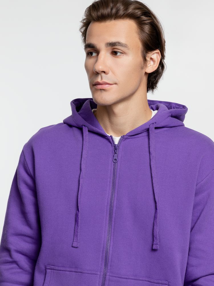 Толстовка на молнии с капюшоном Siverga Heavy 2.0, фиолетовая — изображение 16