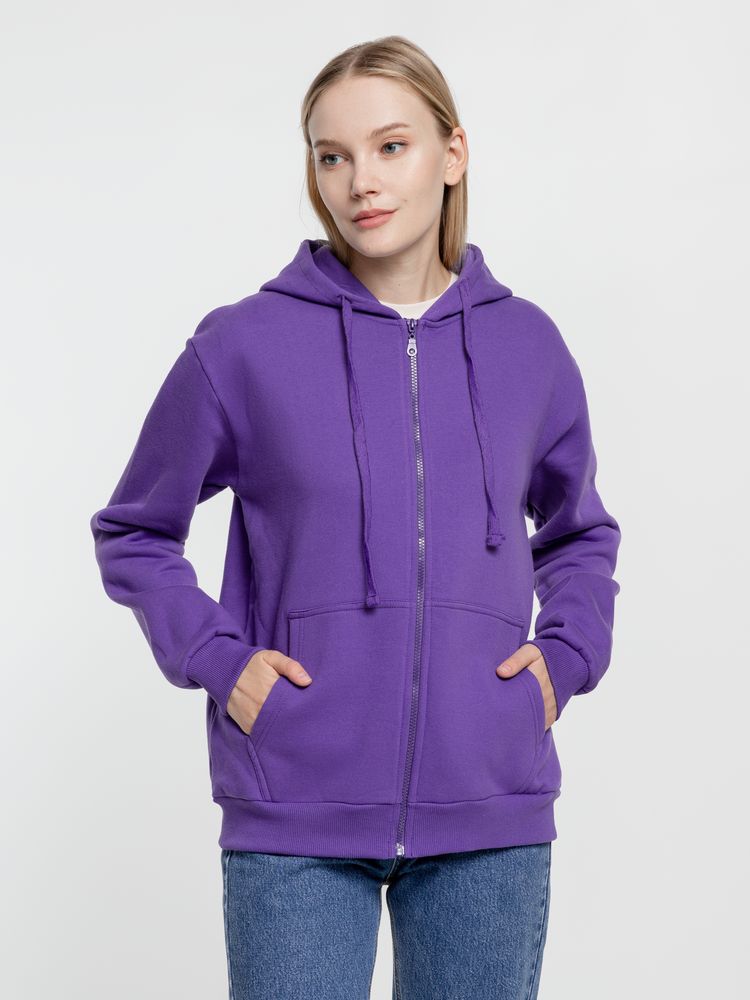 Толстовка на молнии с капюшоном Siverga Heavy 2.0, фиолетовая — изображение 8
