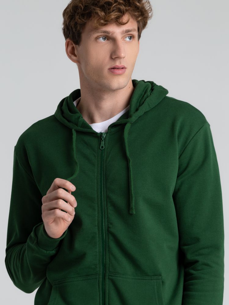 Толстовка на молнии с капюшоном Siverga Heavy 2.0, темно-зеленая — изображение 9