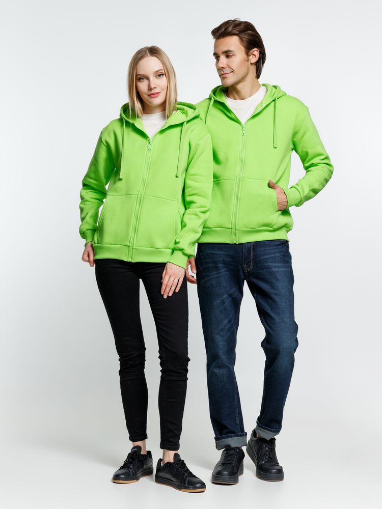 Толстовка на молнии с капюшоном Siverga Heavy 2.0, зеленое яблоко — изображение 15