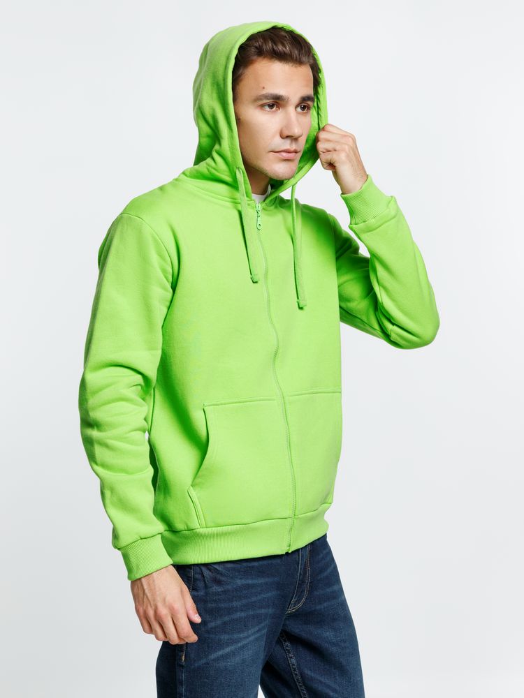 Толстовка на молнии с капюшоном Siverga Heavy 2.0, зеленое яблоко — изображение 13
