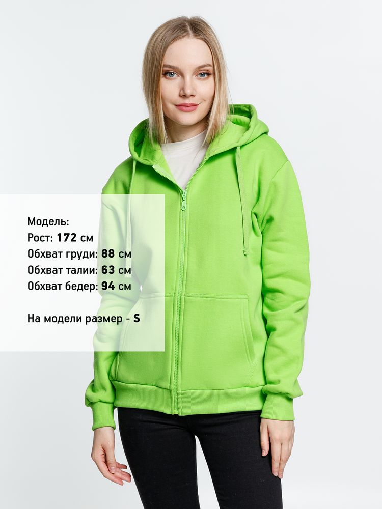 Толстовка на молнии с капюшоном Siverga Heavy 2.0, зеленое яблоко — изображение 7